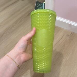 Starbucks Neon Green Textured Tumbler